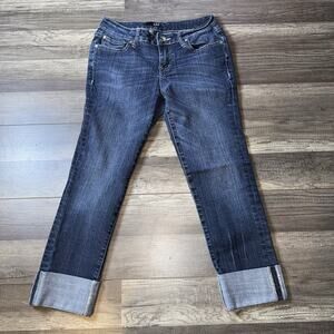 a.n.a A New Approach Women’s Jeans Size 4 Dark Wash Cuffed Stretch Denim